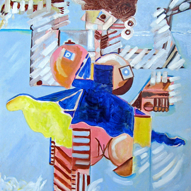 Eric Henty: 'Turtle Whispering Secrets to a Woman', 2007 Oil Painting, Abstract Figurative. Artist Description:  This painting was created directly after I walked along a waterfront in Brooklyn NY. The turtle is symbolic of wisdom, something we all seek in our lives to live more fully.  ...