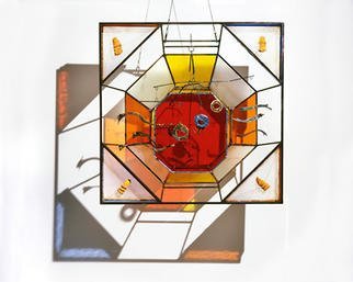 Eric Jacobson: 'OctiSquareIII', 2002 Mixed Media Sculpture, Other. Front view of piece number one...