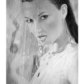 Eric Stavros: 'wet dreams', 2010 Pencil Drawing, Erotic. Artist Description:  graphite regular pencils 2H to 8B, mechanical pencils 2H to 2B.Schoeller 160gr, 60x42 cm smooth surface paper.35- 40 happy hours. . .  ...