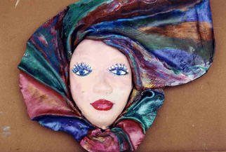 Ellen Safra: 'Masquerade One', 2003 Leather, Mask. Artist Description: Acrylic painted leather mask. ...