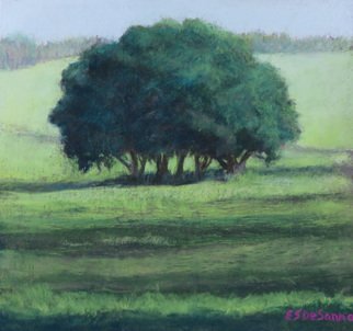 E S Desanna: 'west sussex copse', 2018 Pastel, Landscape. I spent a Spring week painting at West Dean, outside of Chichester UK.  The weather was perfect, the air clear and crisp. ...