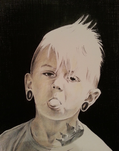 Ralitsa Veleva  'Boy', created in 2012, Original Drawing Pencil.
