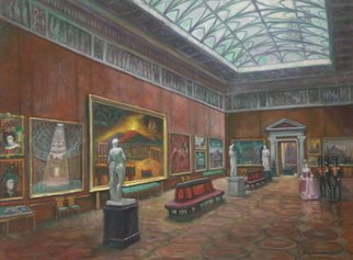 Edward Tabachnik: 'My Exhibition in The Russian Museum St Petersburg', 1997 Oil Painting, Interior. New style: Romantic Expressionism.E. Tabachnik' s paintings on the walls.Russian Museum transformed by the artist. Paintings hanged in the same order as the originally was.   ...