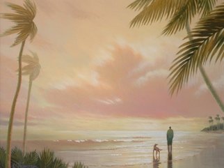 Artist: Eve Thompson - Title: tropical sunset - Medium: Oil Painting - Year: 2015