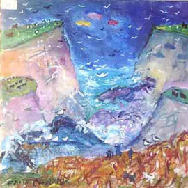 Faith Copeland: ' faroe islands1', 2011 Acrylic Painting, Other. Artist Description:  faroe islands ...