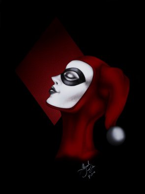 Alejandro Jake: 'Harley Quinn', 2016 Digital Print, Fantasy.  Harley Quinn Concept Done using graphite on Card Stock and rendered in Adobe Photoshop ...