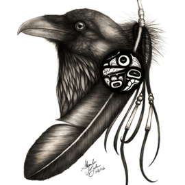 Alejandro Jake: 'Raven', 2016 Digital Print, Animals. Artist Description:  Raven ProjectCredit to the Raven Formline Native Art of the Northwest Coast - Ozzie Freidman | Ozzie Freidman of the Northwest coast   ...
