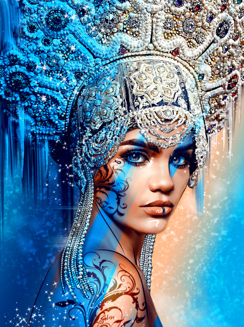 Nadezhda Sokolova  'Snow Queen', created in 2021, Original Digital Art.