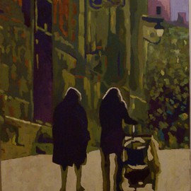 Felipe San Pedro: 'Costanilla de San Andres', 2014 Oil Painting, Cityscape. Artist Description:   streets  from Madrid  Spain   ...