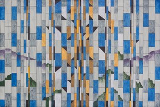 Luiz Carlos Ferracioli: 'Construction 258', 2016 Acrylic Painting, Geometric.        geometric, paint       ...
