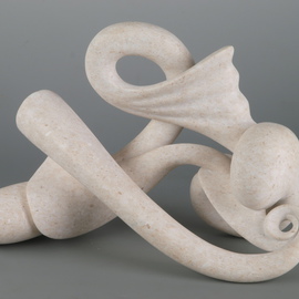 Valter Fingolo Artwork Torsione, 2011 Stone Sculpture, Abstract Figurative