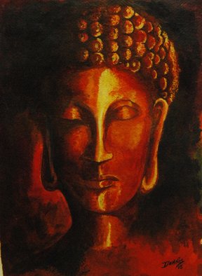 Dennis Dick: 'Meditation', 2016 Acrylic Painting, Buddhism.  State of Meditation ...