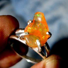 Mexican Fire Opal Ring, Alberto Thirion