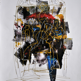 Florina Gaspar: 'The Gate', 2012 Mixed Media, Abstract Figurative. Artist Description:       mixed technique on paper    ...