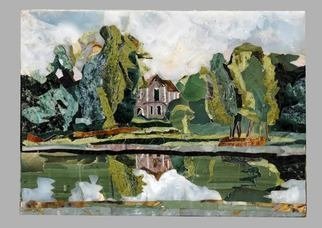 Nazir Khasanov: 'Lake house', 2017 Mosaic, Landscape. Pietra dura, Florentine mosaic, Mosaic Art...