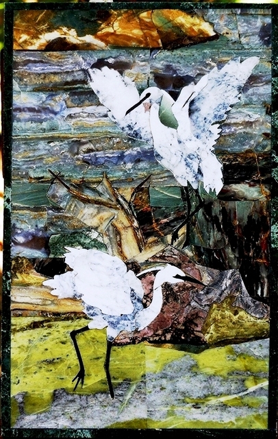 Artist Nazir Khasanov. 'Storks' Artwork Image, Created in 2014, Original Painting Other. #art #artist