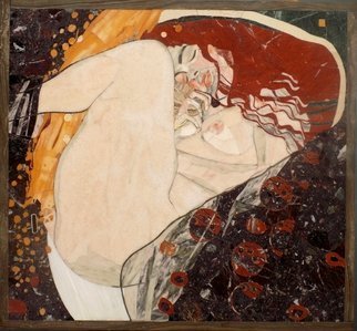 Nazir Khasanov: 'danae', 2018 Mosaic, World Culture. Florentine mosaic, Pietra dura. mosaic. ...
