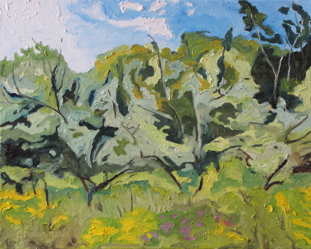 Francois Fournier  'The Wild Orchard ', created in 2012, Original Painting Oil.