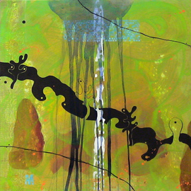 Jose Freitascruz: 'jiwa hutan', 2008 Acrylic Painting, Abstract Landscape. 