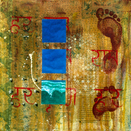 Jose Freitascruz: 'yaatraa 3', 1997 Mixed Media, Mandala. Artist Description:  influenced by my trips to india and tibet. ...