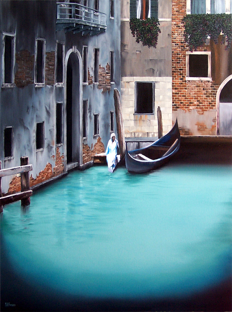 Artist Dj Fedeli. 'Fishermans Wife' Artwork Image, Created in 2009, Original Painting Oil. #art #artist