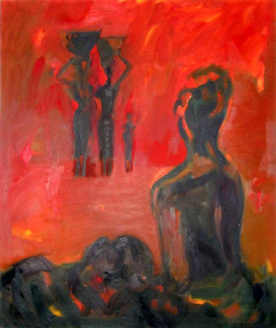 Artist Gabryella Milowska. 'Red Africa' Artwork Image, Created in 2012, Original Painting Oil. #art #artist