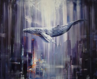Artist: Gabriel Bodnariu - Title: the whale - Medium: Oil Painting - Year: 2018