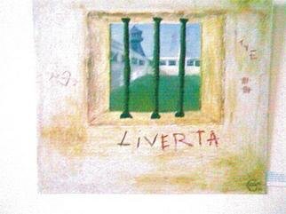 Gabriela Rivas: 'LIVERTA', 2009 Oil Painting, Activism.  SIN EDUCACION ES MAS PROBABLE ENTRAR EN LA PRISION ...
