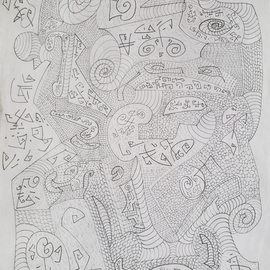 Abraham Addy: 'ancient healing frequencies', 2022 Pencil Drawing, New Age. Artist Description: This is a a pattern geometric symmetrical light language art with ancient symbols. It s a chaneled art which I got help from Archangel Michael and Jophiel. Contains powerful ancient symbols for healing, abundance and protection...