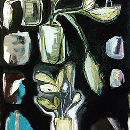Almudena Blanco: 'Plants Living on Black', 2016 Mixed Media, Abstract. Artist Description:  MixedMedia on canvas. 150x200 cm. ...