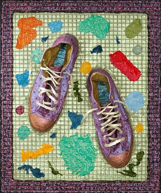 Artist Paul Gazda. 'Jazzy Shoes' Artwork Image, Created in 2007, Original Mixed Media. #art #artist
