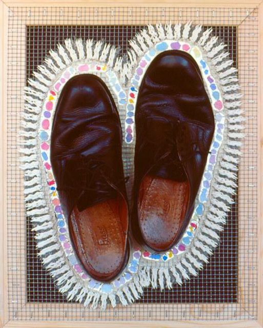 Paul Gazda  'Shoe Shrine', created in 2002, Original Mixed Media.