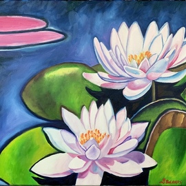 Gerardo Bolanos: 'lotus', 2019 Oil Painting, Seascape. Artist Description: I enjoyed capturing the beauty of this lotus blossom. Oil on stretched canvas. ...