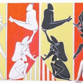 Geetika Goyal: 'Badlaav  the Transition', 2004 Mixed Media, Abstract Figurative. Artist Description:  This work focuses on the transition of thought process of a human being- a fight between positive and negative. ...
