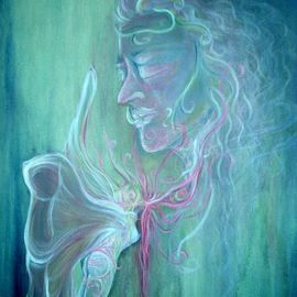 Georgia Papamichail: 'breath', 2007 Acrylic Painting, Ethereal. Artist Description:  Ethereal breath from the heart to the heart. . . The mind is the road. . . The intention is the purity. . . ...