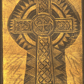 Gold Keyhole and Celtic Cross