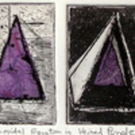 Jerry  Di Falco Artwork Pyramidal Equation in Purple, 2012 Etching, Abstract