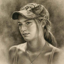 Gregory Graham Grant: 'Ali', 2007 Charcoal Drawing, Portrait. Artist Description:  Commissioned work of girl, charcoal  ...