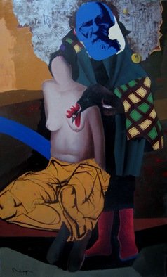 Artist: Gheorghe Lungu - Title: nunta - Medium: Oil Painting - Year: 2016