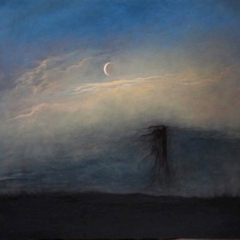 George Kofas: 'Night Shadows', 2011 Oil Painting, Abstract Landscape. Artist Description:             RomanticismSymbolist ArtAbstractFigurativeabstract figurativeMysticalReligiousChristianInspirational             ...