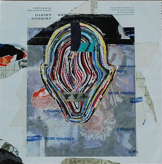 Goran Petmil: 'FACE', 2010 Collage, Abstract.  FACE - COLLAGE MADE OUT OF CUTTING ART FORUM MAGAZINE 10. 5 X 10. 5 - 2010/ 12 PORTRAIT  ...