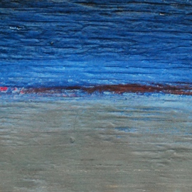 Goran Petmil: 'STILL MORNING', 2013 Oil Painting, Beach. Artist Description:  THE BEACH, PAINTING OF THE BEACH, BRIGHT CALM OCEAN. THE HORIZON, OIL ON PLYWOOD   ...