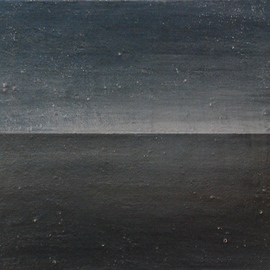 Goran Petmil: 'WINTER 6AM', 2013 Oil Painting, Beach. Artist Description:  THE BEACH, PAINTING OF THE BEACH IN THE WINTER THE OCEN AND THE SKY ARE THE SAME COLOR. THE HORIZON, OIL ON CANVAS  ...