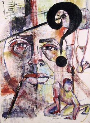 Grace Liberator: 'Will the moment return from the question series', 2005 Other, Abstract Figurative.  This is oil paints on Arches Paper - Unframed ...