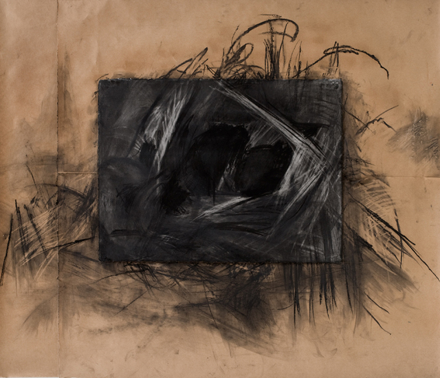 Marcia Freedman  'Connecting Places', created in 2007, Original Drawing Charcoal.