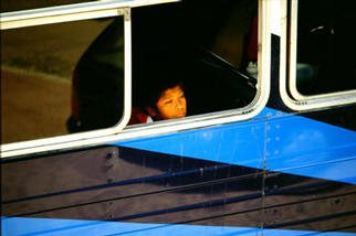 Gregory Stringfield: 'Boy on Bus', 2003 Color Photograph, Children. 