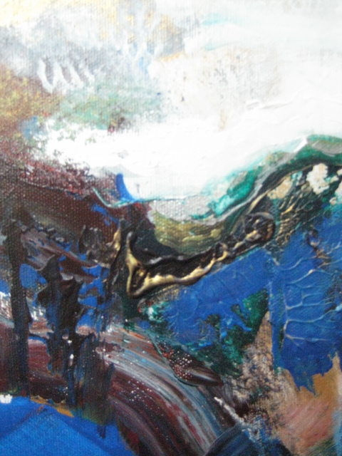 Hajni Yosifov  'Blue Crystal', created in 2012, Original Painting Acrylic.