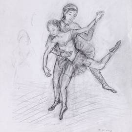 Hana Grosova Artwork Dancers, 2012 Pencil Drawing, Dance