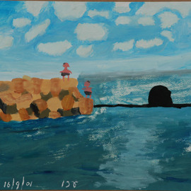 Harris Gulko: 'Kids on the Bridge', 2015 Oil Painting, Kids. Artist Description: aEURoe Knowledge of other people s beliefs and ways of thinking must be used to build bridges, not to create conflicts.  Kjell Magne BondevikaEURoeWe can cross the rivers of doubt and discouragement on the bridge of faith even before we get to them. aEUR Sterling W SillaEURoeA bridge ...