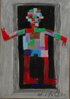Harris Gulko: 'mechanical man', 2009 Oil Painting, Abstract Figurative. Number 1115...